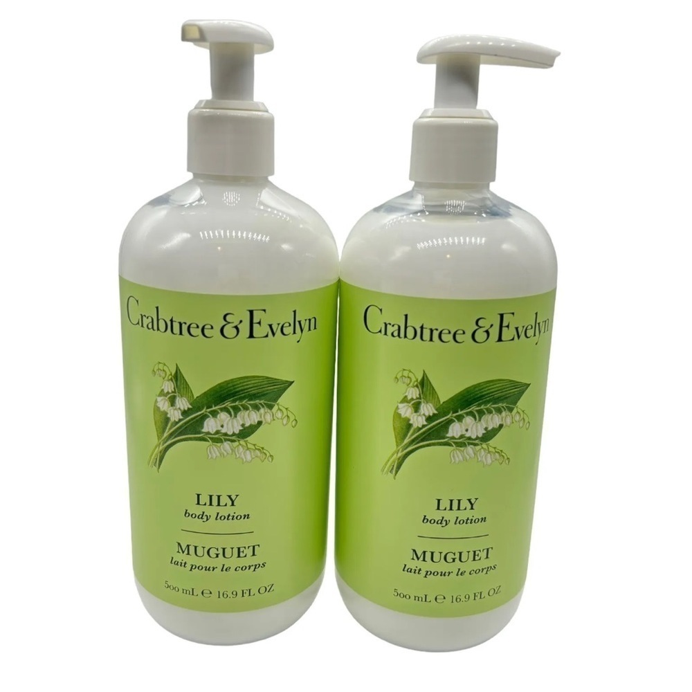 Crabtree & Evelyn LILY Body Lotion 16.9 oz. Lot of 2 bottles New